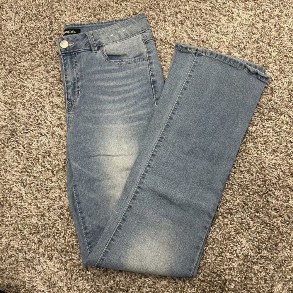 d.jeans Womens Size 10 Bootcut Jeans Light Wash Blue Stretch Denim Pre-Owned